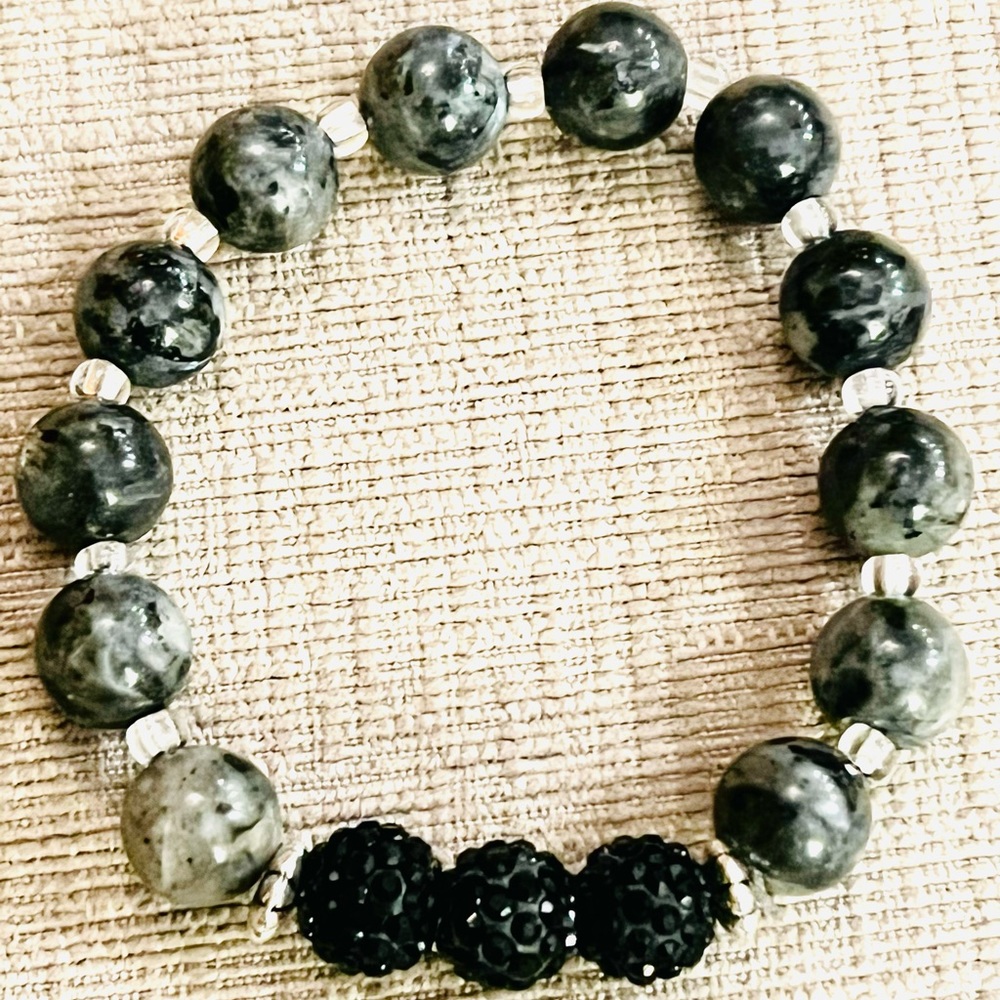 Labradorite gemstone bracelet.